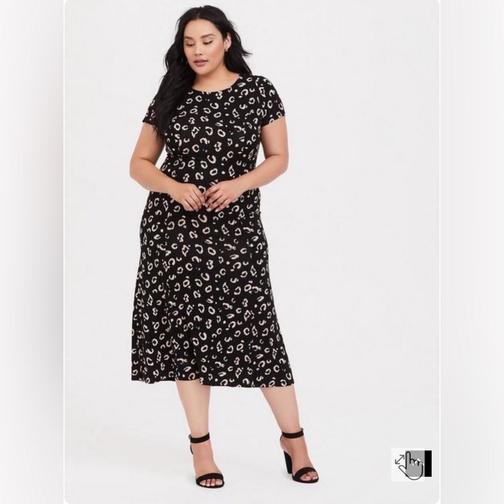 Torrid Size 1 Animal Print MIDI Dress